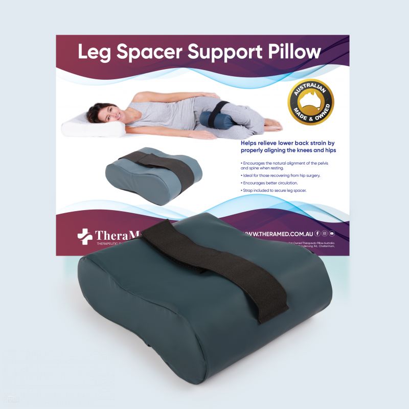 Leg and Knee Spacer Memory Foam Pillow W/Strap + Eye Mask