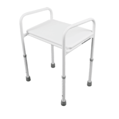 Shower Stool With Pop In Seat Aluminium