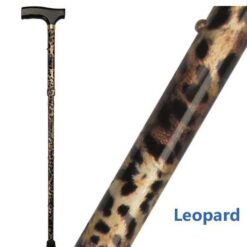 Folding Patterned Walking Stick (Leopard)