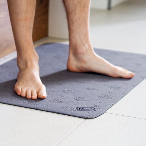 Conni Absorbent Anti Slip Floor Mat Grey (60x90cm)