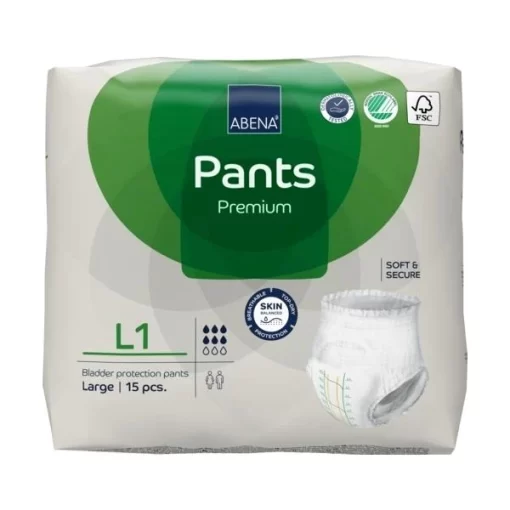 ABENA Pants (Pull Ups) L1 Green 1400ml 15 pack