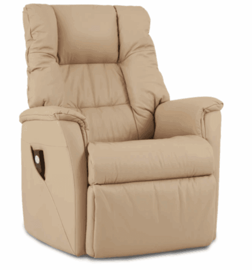 Brando Shallow Twin Motor Head/Lumbar Lift Recliner (Leather) Prime Latte