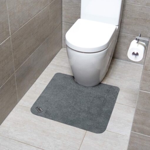 Conni Toilet Floor Mat 55x60cm - Grey