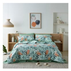 Staydry Native Blue Quilt Cover Set DB