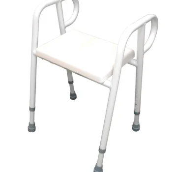 Premium Shower Stool 32mm Tubing – PU Seat – Fixed | Coastcare Medical