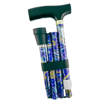 Folding Patterned Walking Stick (Paisley) – Accessories | Coastcare Medical