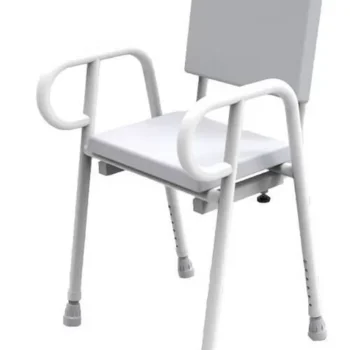 Premium Shower Stool with Heavy Duty Backrest 32mm Tubing – Fixed | Coastcare Medical