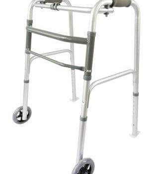 Folding Walking Frame with Wheels & Skis – Gutter Frames | Coastcare Medical