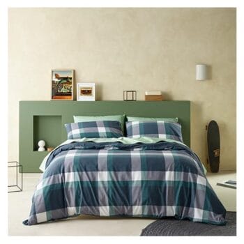 Staydry Forest Check Quilt Cover Set KB – Bedding | Coastcare Medical