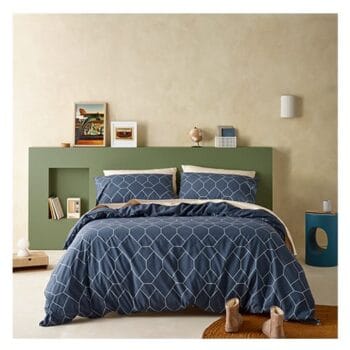 Staydry Geo Denim Quilt Cover Set KB – Bedding | Coastcare Medical