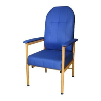 Murray Bridge High Back Chair (Vinyl Blue) – Lounge Chairs | Coastcare Medical
