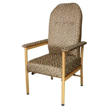 Murray Bridge High Back Chair (Dot Fabric Coffee) – Lounge Chairs | Coastcare Medical