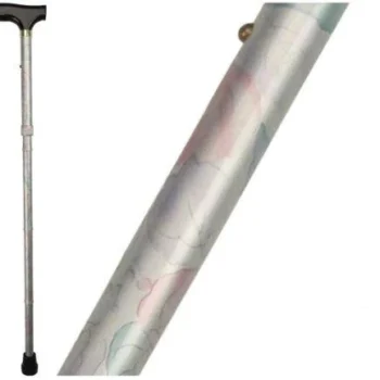 Folding Patterned Walking Stick (Pastel) – Accessories | Coastcare Medical