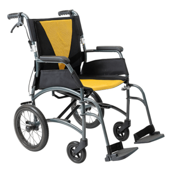Aspire VIDA Attendant Propelled/ Transit (400mm) Mustard Yellow – Lightweight | Coastcare Medical