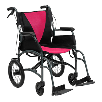 Aspire VIDA Attendant Propelled  (450mm) Magenta – Lightweight | Coastcare Medical