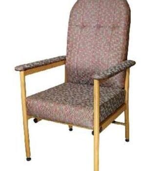 Murray Bridge High Back Chair (Dot Fabric Ruby) – Lounge Chairs | Coastcare Medical