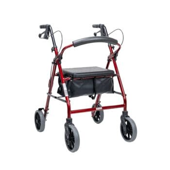 Ellipse Rollator 8″ 150kg (Red) – Hire Equipment | Coastcare Medical