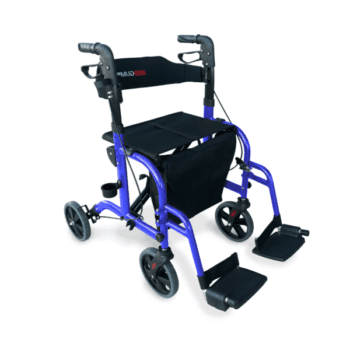 Redgum Seat Walker Dual and Use Transit Chair (Blue) – Standard | Coastcare Medical