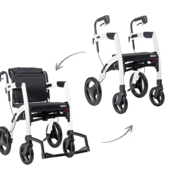 Rollz Motion  2-in-1  Walker/Wheelchair – Pebble Whilte – Regular – Lightweight Rollators | Coastcare Medical