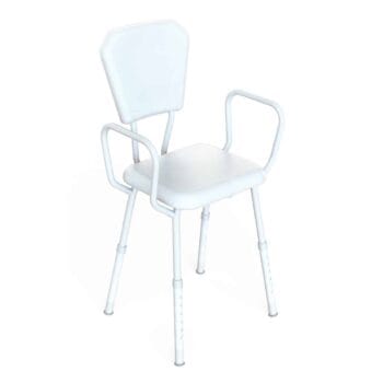 Shower Stool with Padded Backrest – Fixed | Coastcare Medical