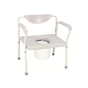 Heavy Duty Bedside Commode with Padded Back – Bariatric | Coastcare Medical