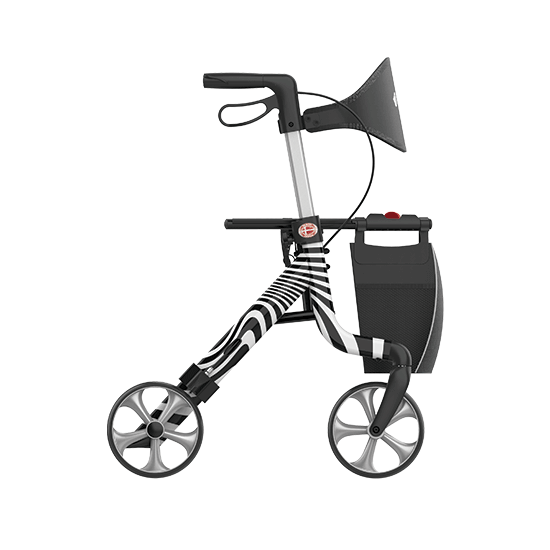 Aspire Vogue Lightweight Walker - Zebra 2 Aspire Vogue Lightweight Walker – Zebra – Lightweight Rollators | Coastcare Medical