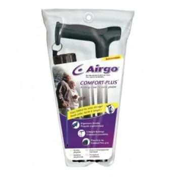 Airgo Comfort-Plus – Folding Walking Stick Black – Accessories | Coastcare Medical