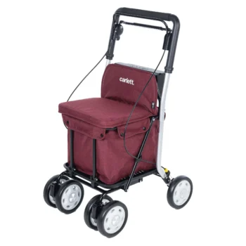 Carlett Move – Ruby Red – Shopping cart designed with a seat – Standard | Coastcare Medical