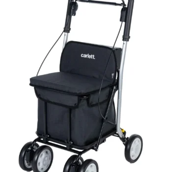 Carlett Move – Volcano Black – Shopping cart designed with a seat – Standard | Coastcare Medical