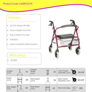 Maxi Mack Rollator – Standard | Coastcare Medical