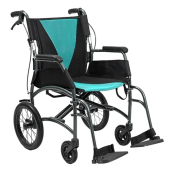 Aspire VIDA Attendant Propelled/ Transit  (450mm) Teal – Lightweight | Coastcare Medical