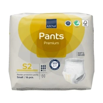 ABENA Pants (Pull Ups) S2 Yellow 1900ml 16 Pack – Disposable Products | Coastcare Medical