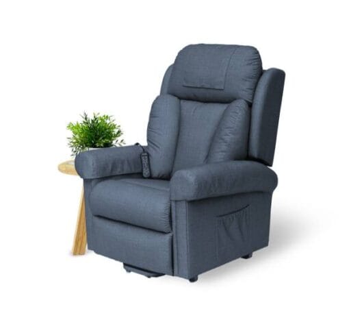 Redgum Rosa Electric Lift Recliner 4 Motor - Ocean Blue